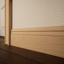 Ekena Millwork - MLDWWM518 - WM518 9/16"D x 5 1/4"W x 96"L Americraft Solid Hardwood Stain Grade Baseboard Moulding