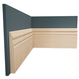 Ekena Millwork - MLDWWM518 - WM518 9/16"D x 5 1/4"W x 96"L Americraft Solid Hardwood Stain Grade Baseboard Moulding