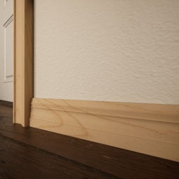 Ekena Millwork - MLDWWM631 - WM631 9/16"D x 3 1/4"W x 96"L Americraft Solid Hardwood Stain Grade Colonial Baseboard Moulding