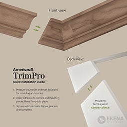 Ekena Millwork - MLDWWM620 - WM620 9/16"D x 4 1/4"W x 96"L Americraft Solid Hardwood Stain Grade Ogee Baseboard Moulding