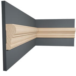 Ekena Millwork - MLDWWM392 - WM392 1"D x 2 3/8"W x 96"L Americraft Solid Hardwood Stain Grade Chair Rail Moulding