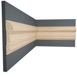 Ekena Millwork - MLDWWM297 - WM297 11/16"D x 3"W x 96"L Americraft Solid Hardwood Stain Grade Chair Rail Moulding