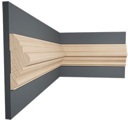 Ekena Millwork - MLDWWM300 - WM300 1 1/16"D x 3"W x 96"L Americraft Solid Hardwood Stain Grade Chair Rail Moulding