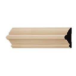 Ekena Millwork - MLDWWM300 - WM300 1 1/16"D x 3"W x 96"L Americraft Solid Hardwood Stain Grade Chair Rail Moulding