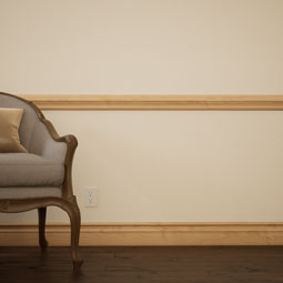 Ekena Millwork - MLDWWM397 - WM397 1"D x 3 1/2"W x 96"L Americraft Solid Hardwood Stain Grade Chair Rail Moulding