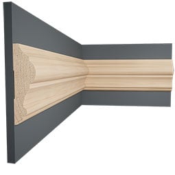 Ekena Millwork - MLDWWM397 - WM397 1"D x 3 1/2"W x 96"L Americraft Solid Hardwood Stain Grade Chair Rail Moulding