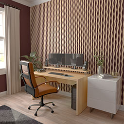 Ekena Millwork - SWWEPT - Eastport Adjustable Wood, PVC, & Acrylic Decorative Slat Wall Panel Kit