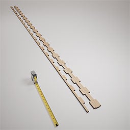 Ekena Millwork - SWWMDD - Midland Adjustable Wood, PVC, & Acrylic Decorative Slat Wall Panel Kit