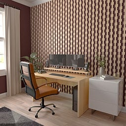 Ekena Millwork - SWWMDD - Midland Adjustable Wood, PVC, & Acrylic Decorative Slat Wall Panel Kit