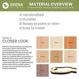 Ekena Millwork - SWWYKN - Yukon Adjustable Wood, PVC, & Acrylic Decorative Slat Wall Panel Kit