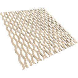 Ekena Millwork - SWWBZS - Brazos Adjustable Wood, PVC, & Acrylic Decorative Slat Wall Panel Kit