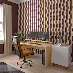 Ekena Millwork - SWWBZS - Brazos Adjustable Wood, PVC, & Acrylic Decorative Slat Wall Panel Kit