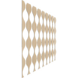 Ekena Millwork - SWWOZK - Ozark Adjustable Wood, PVC, & Acrylic Decorative Slat Wall Panel Kit