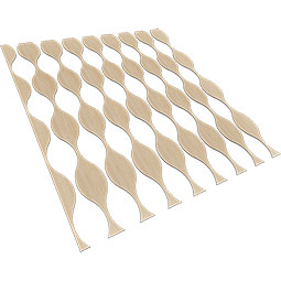 Ekena Millwork - SWWOZK - Ozark Adjustable Wood, PVC, & Acrylic Decorative Slat Wall Panel Kit