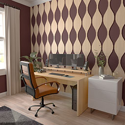 Ekena Millwork - SWWOZK - Ozark Adjustable Wood, PVC, & Acrylic Decorative Slat Wall Panel Kit