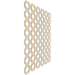 Ekena Millwork - SWWPOM - Pomeroy Adjustable Wood, PVC, & Acrylic Decorative Slat Wall Panel Kit