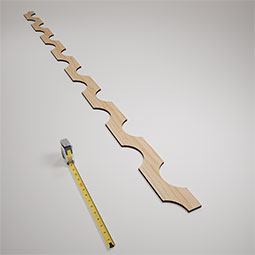 Ekena Millwork - SWWPOM - Pomeroy Adjustable Wood, PVC, & Acrylic Decorative Slat Wall Panel Kit