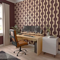 Ekena Millwork - SWWPOM - Pomeroy Adjustable Wood, PVC, & Acrylic Decorative Slat Wall Panel Kit