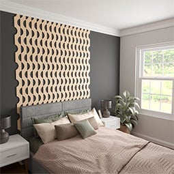 Ekena Millwork - SWWPOM - Pomeroy Adjustable Wood, PVC, & Acrylic Decorative Slat Wall Panel Kit