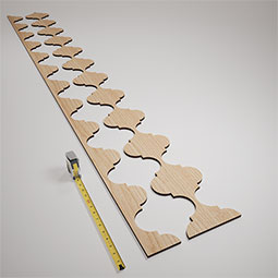 Ekena Millwork - SWWMRK - Marrakesh Adjustable Wood, PVC, & Acrylic Decorative Slat Wall Panel Kit