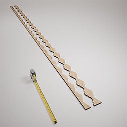 Ekena Millwork - SWWCSB - Casablanca Adjustable Wood, PVC, & Acrylic Decorative Slat Wall Panel Kit