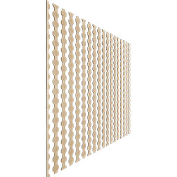 Ekena Millwork - SWWPON - Pontiac Adjustable Wood, PVC, & Acrylic Decorative Slat Wall Panel Kit