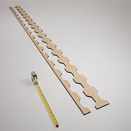 Ekena Millwork - SWWPON - Pontiac Adjustable Wood, PVC, & Acrylic Decorative Slat Wall Panel Kit