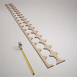 Ekena Millwork - SWWPDA - Pandora Adjustable Wood, PVC, & Acrylic Decorative Slat Wall Panel Kit