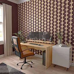 Ekena Millwork - SWWPDA - Pandora Adjustable Wood, PVC, & Acrylic Decorative Slat Wall Panel Kit