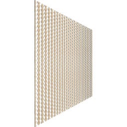 Ekena Millwork - SWWSYE - Sheyenne Adjustable Wood, PVC, & Acrylic Decorative Slat Wall Panel Kit