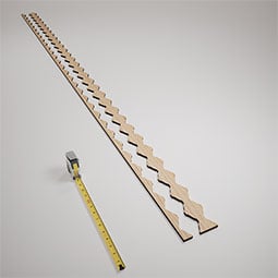 Ekena Millwork - SWWSYE - Sheyenne Adjustable Wood, PVC, & Acrylic Decorative Slat Wall Panel Kit