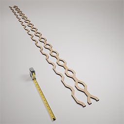 Ekena Millwork - SWWWBH - Wabash Adjustable Wood, PVC, & Acrylic Decorative Slat Wall Panel Kit