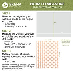 Ekena Millwork - SWWWBH - Wabash Adjustable Wood, PVC, & Acrylic Decorative Slat Wall Panel Kit