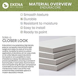 Ekena Millwork - CUSTOM-ECCCU - EnduraCore Composite, Custom Design Shutters (Per Pair)  Shutter Width: Shutter Height: Shutter Color: Shutter Cut out: