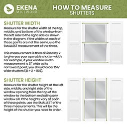 Ekena Millwork - CUSTOM-ECCCU - EnduraCore Composite, Custom Design Shutters (Per Pair)  Shutter Width: Shutter Height: Shutter Color: Shutter Cut out:
