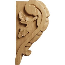  - CORWBA - AmeriCraft Acanthus Leaf Block Wood Corbel