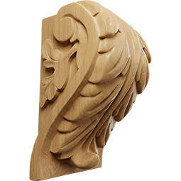  - CORWBA - AmeriCraft Acanthus Leaf Block Wood Corbel