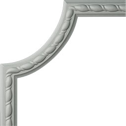 Ekena Millwork - PML08X08BU - 8"W x 8"H x 5/8"P Bulwark Rope Panel Moulding Corner (matches moulding MLD01X00BU)