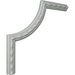 Ekena Millwork - PML10X10BU - 10"W x 10"H x 5/8"P Bulwark Rope Panel Moulding Corner (matches moulding MLD01X00BU)