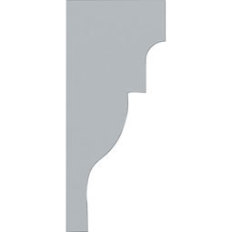 Ekena Millwork - BKT05X04X10WG - Endurathane Wigan Bracket, 5 1/4"W x 4 1/2"D x 10"H, Factory Primed