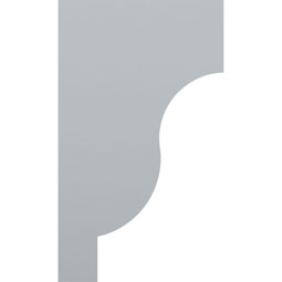 Ekena Millwork - COR02X06X10TR - Endurathane Traditional Corbel, 2 7/8"W x 5 7/8"D x 10"H, Factory Primed