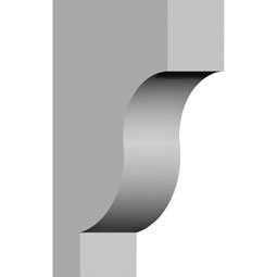 Ekena Millwork - COR02X06X10TR - Endurathane Traditional Corbel, 2 7/8"W x 5 7/8"D x 10"H, Factory Primed
