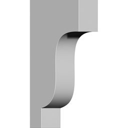 Ekena Millwork - COR02X07X14TR - Endurathane Traditional Corbel, 2 7/8"W x 7 1/2"D x 14"H, Factory Primed