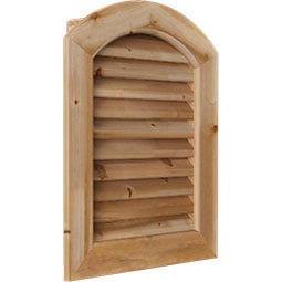 Ekena Millwork - GVWAR - Rustic Wood Arch Top Wood Gable Vent