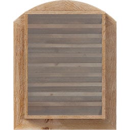 Ekena Millwork - GVWAR - Rustic Wood Arch Top Wood Gable Vent