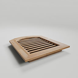 Ekena Millwork - GVWAR - Rustic Wood Arch Top Wood Gable Vent