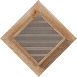 Ekena Millwork - GVWDI - Rustic Wood Diamond Wood Gable Vent