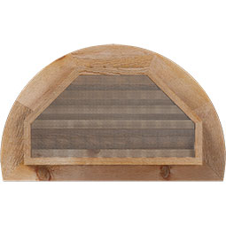 Ekena Millwork - GVWHR - Rustic Wood Half Round Wood Gable Vent