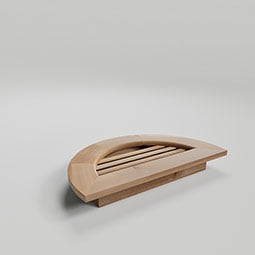 Ekena Millwork - GVWHR - Rustic Wood Half Round Wood Gable Vent