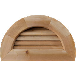 Ekena Millwork - GVWHR - Rustic Wood Half Round Wood Gable Vent